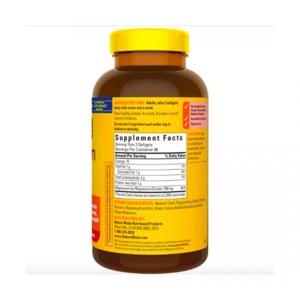 Nature Made Magnesium Citrate 250mg Softgels